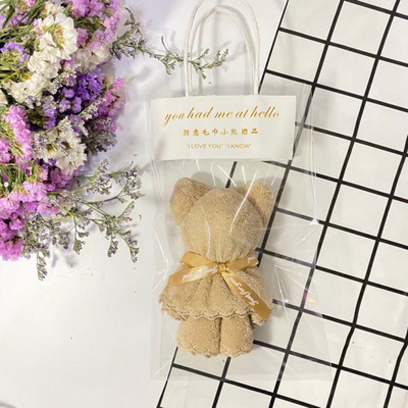 Coffee - Transparent Tote Bag Bear Towel Gift