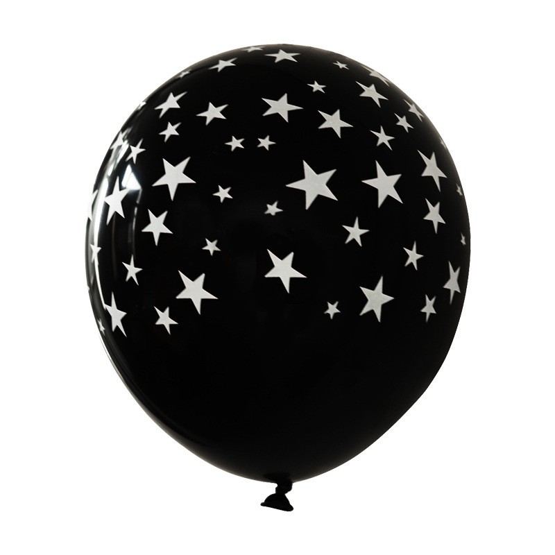 Pentagram Black Latex Ball Balloon