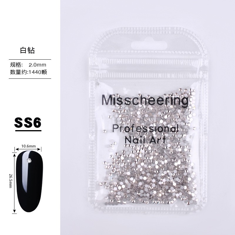 Ss6 White Diamond (2.0) 1440 Nail Art