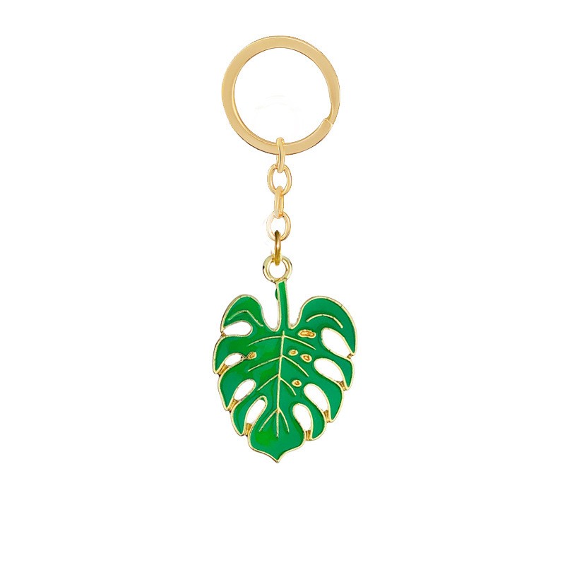 No. 15. Green Leaves Alloy Keyring Clearance