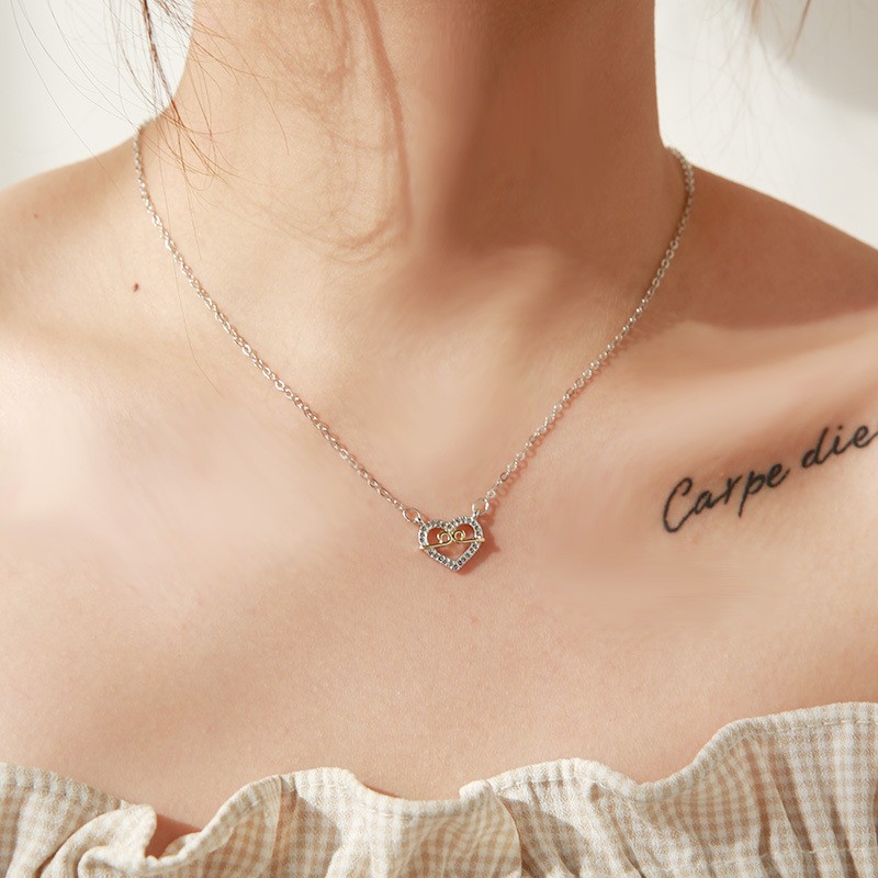 0020# I Love You For Ten Thousand Years Kstyle Necklace