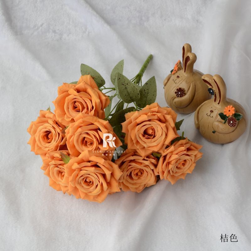 9 Diamond Rose Artificial Simulation Flower Clearance