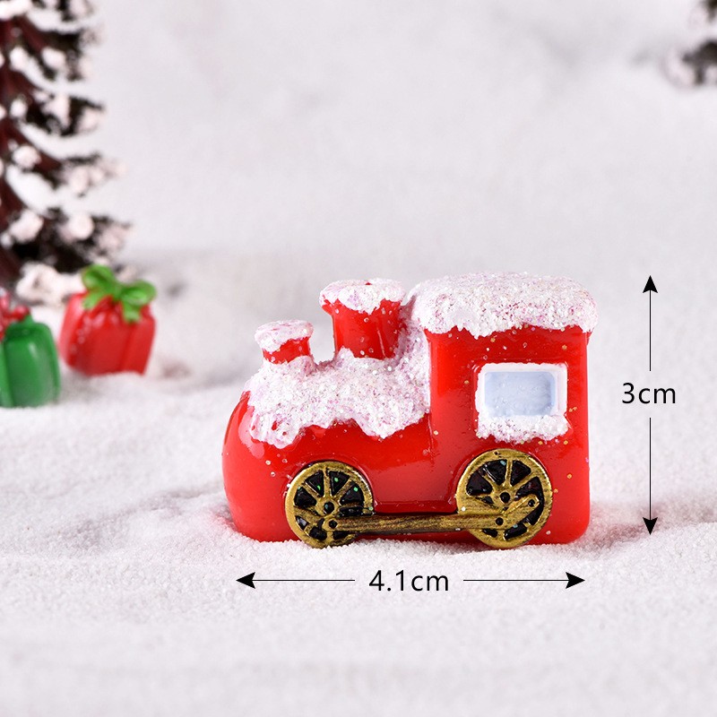 Front Christmas Train Series Micro Landscape Miniature Craft Supplies