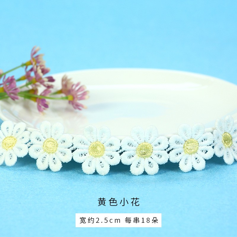 Handmade Flowers Yellow Flower - Width About 25Cm Lace Trim Craft Supplies Clearance