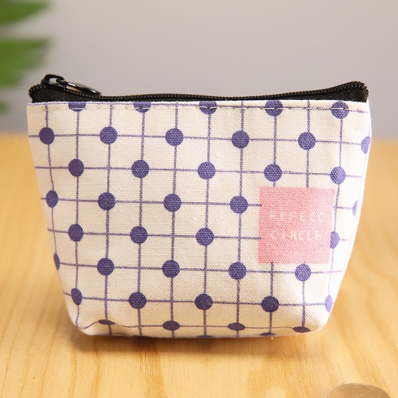 Square Powder Canvas Coin Purse