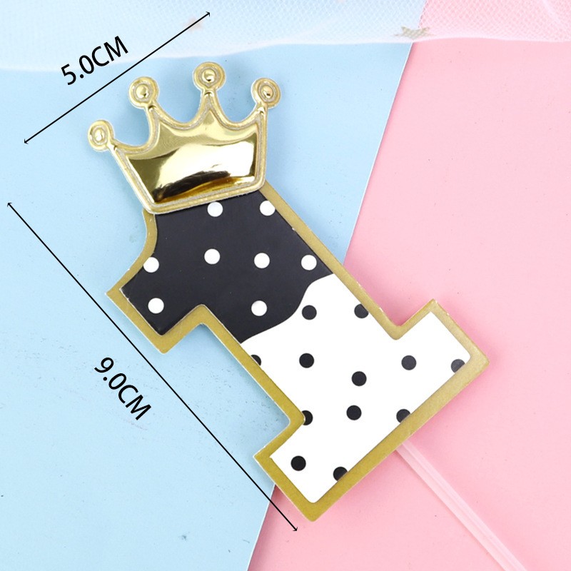 Black - Number 1 Cake Topper