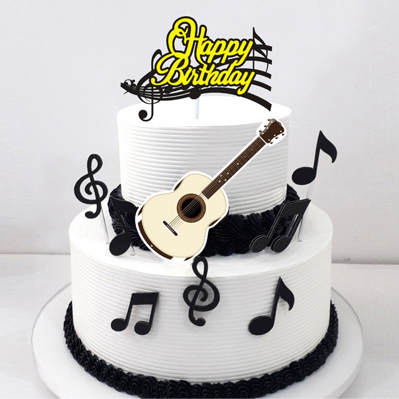Notes - Material Pack Of 8 Cake Topper