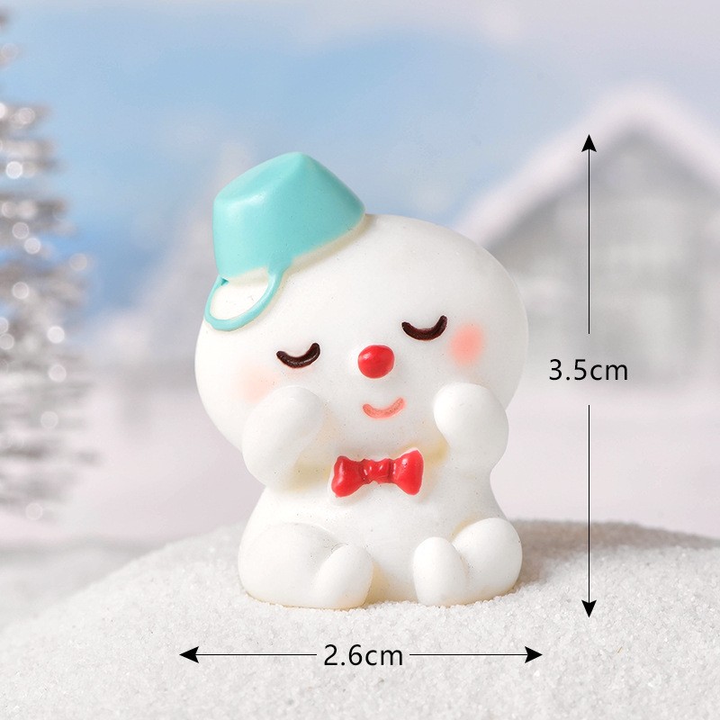 Shy Snowman 5Merry Christmas Micro Landscape Miniature Craft Supplies