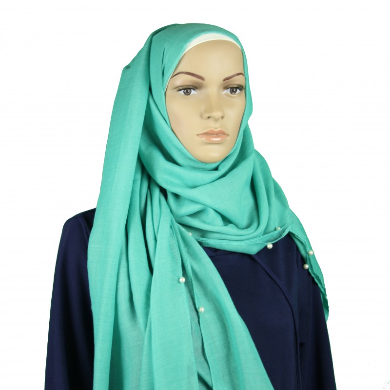 Aqua All Edge Pearl Hijab