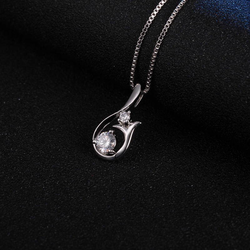 Crystal Fin Polished Necklace
