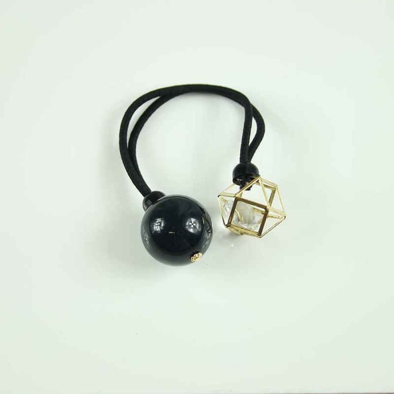 Black crystal pearl hairband