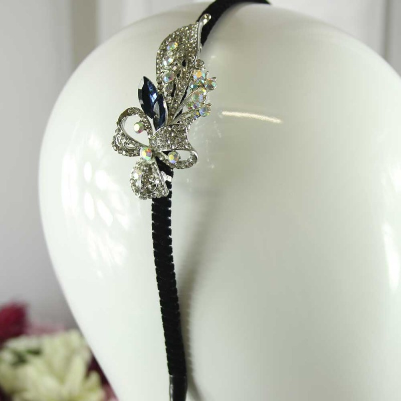 Paisley Bow Crystals Headband