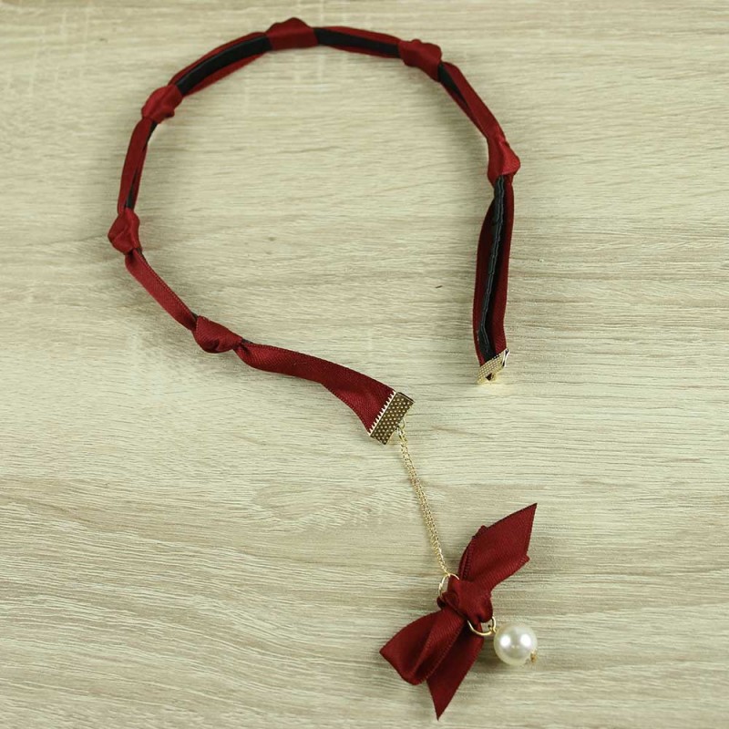 Maroon solo bow headband