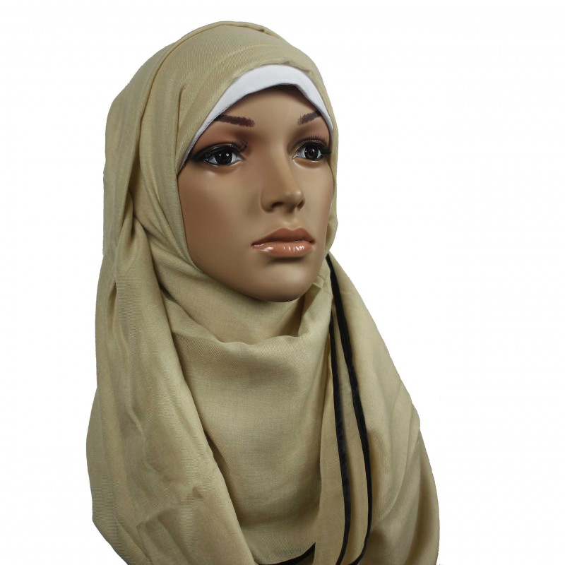 Cream Thick Hijab