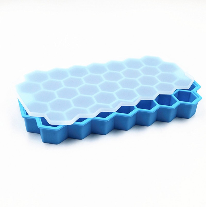 Blue Silicone Honeycomb Ice Tray
