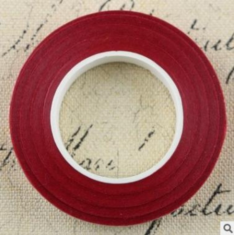 red Floral Silk Paper Tape