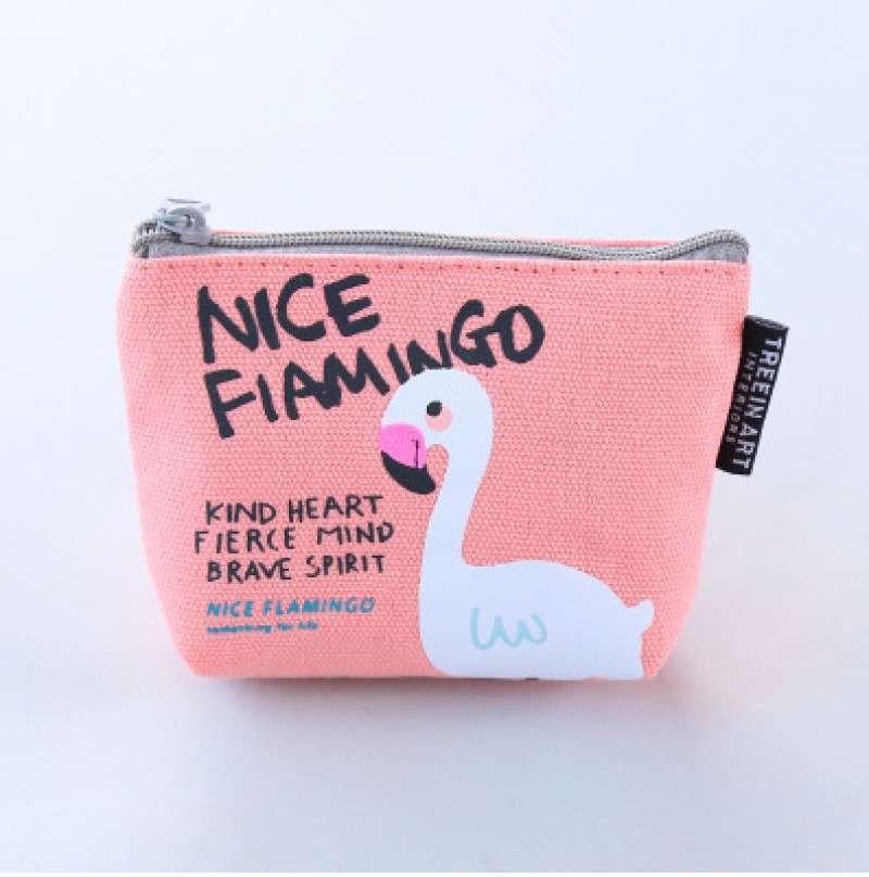 Flamingo Series Pink One Bird Coin Purse