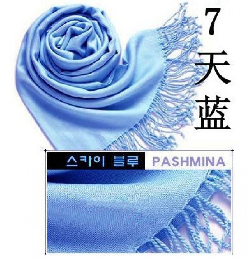 days blue Cashmere 180x70cm Pashmina Hijab Clearance