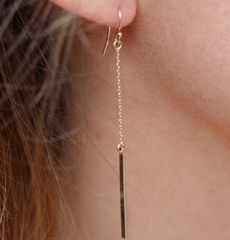Simple Bar Drop Earrings