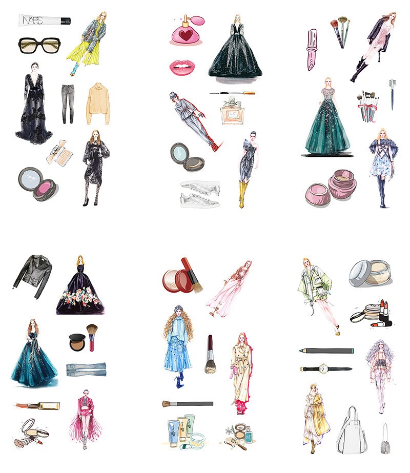 Fashion Supermodel Sticker Sheet Clearance