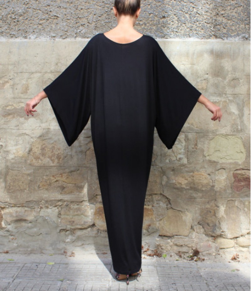 Black Classic Batwing Abaya XL