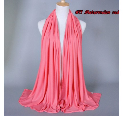 watermelon red Modal Blend Jersey Hijab