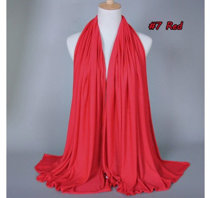 red Modal Blend Jersey Hijab