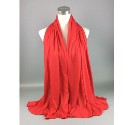 Red Hemp Jersey Knit Hijab 
