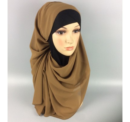 Bronze Soft Chiffon Crepe Hijab 