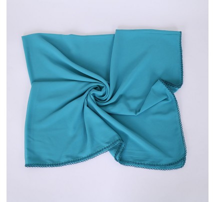 shallow haqing Crumpled Chiffon Square Hijab