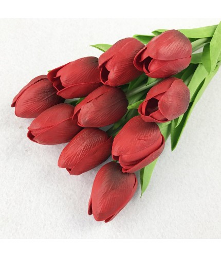 wine red tulip Tulip Artificial Flowers