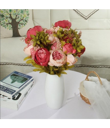 deep powder Peony Artificial Flower Clearance