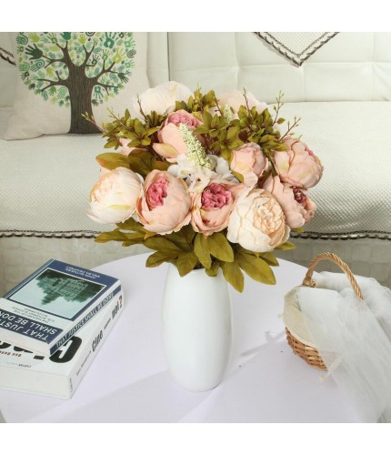Bean Paste Peony Artificial Flower Clearance