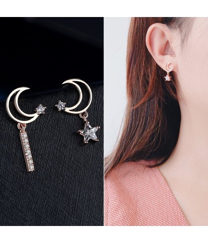 WH168 Silver Needle Korean Style Earrings  Clearance