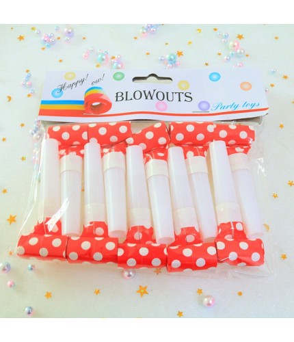 10 red Party Whistle