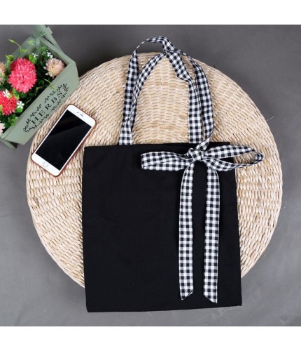 Black Bow Canvas Tote Bag  Clearance