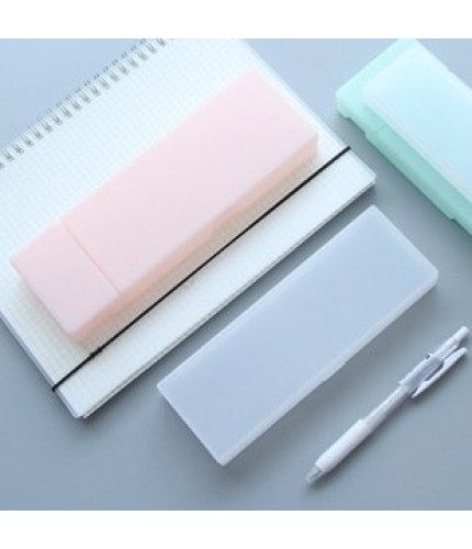 mint green Transparent Pencil Case 