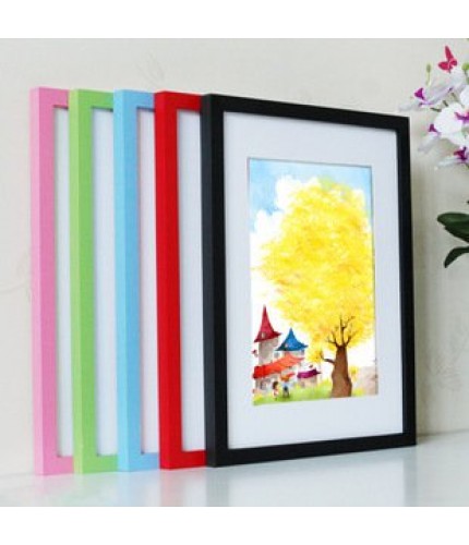 A4 21.0*29.7cm hanging frame log Solid Wood Photo Frame  Clearance