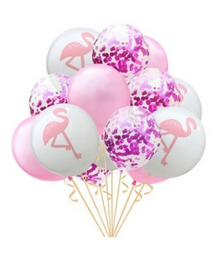 Flamingo Rose Red Confetti Balloon Pack  Clearance