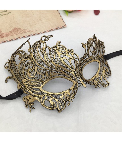 Gold Styling - Phoenix Lace Venetian Party Mask 