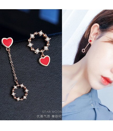 WH075 Silver Needle Korean Style Earrings  Clearance