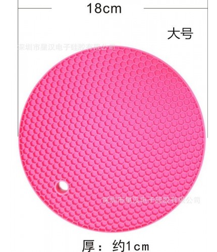 18cm Blush - 72g Silicone Honeycomb Placemat Coaster Clearance