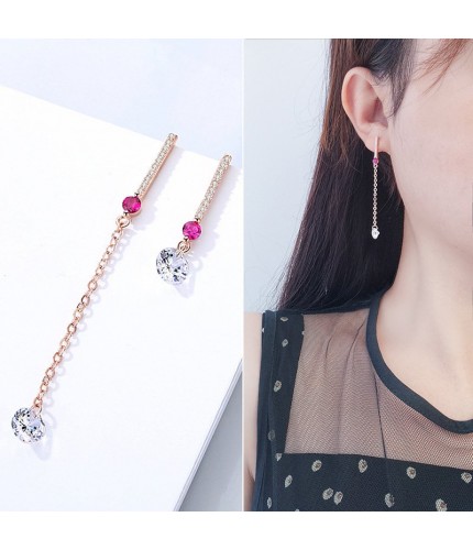 WH083 Silver Needle Korean Style Earrings  Clearance