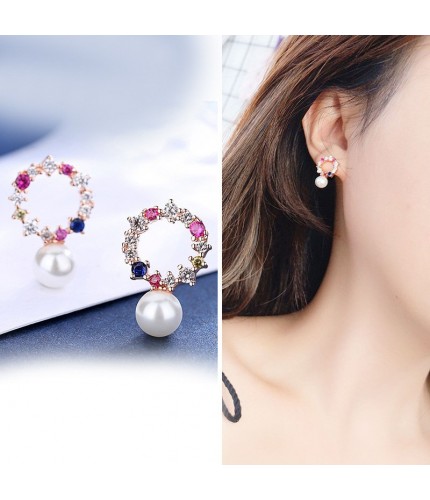 WH197 silver needle Korean Style Earrings  Clearance