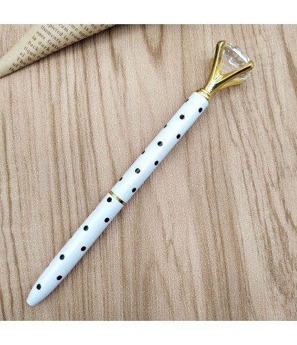 Refill white bar black dot Crystal Pen Clearance