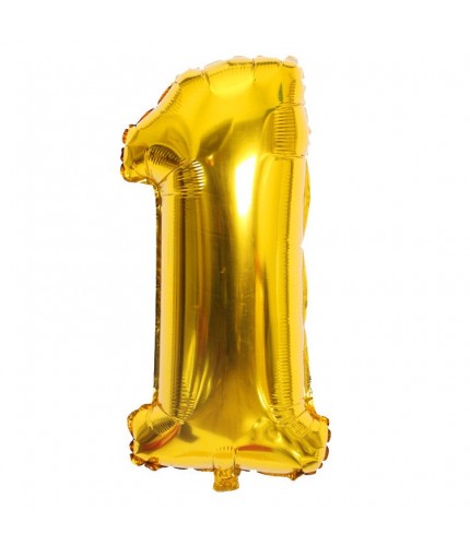 gold -1 Aluminium Foil Balloon  Clearance