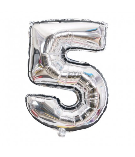 silver -5 Aluminium Foil Balloon 