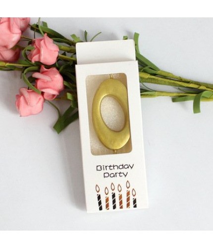 local gold 0 Birthday Candle