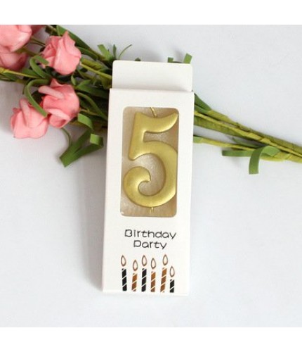 local gold 5 Birthday Candle