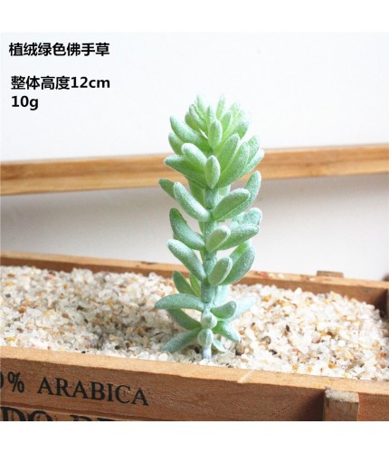 flocking green bergamot Succulent Artificial Flowers